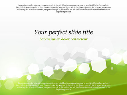 抽象的な六角形 - PowerPointテンプレート, PowerPointテンプレート, 14808, 抽象／テクスチャ — PoweredTemplate.com