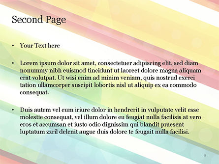 Modelo do PowerPoint - listras diagonais coloridas, Deslizar 2, 14811, Abstrato/Texturas — PoweredTemplate.com