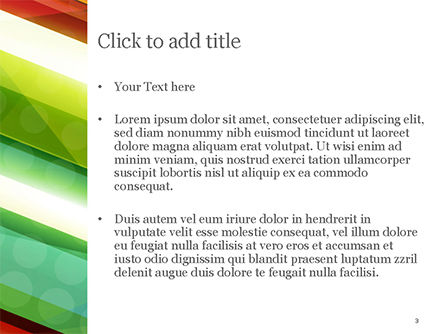 Templat PowerPoint Garis-garis Diagonal Berwarna, Slide 3, 14811, Abstrak/Tekstur — PoweredTemplate.com