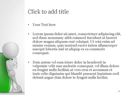 Templat PowerPoint 3d Tanda Tanda Seru Manusia Dan Hijau, Slide 3, 14814, 3D — PoweredTemplate.com