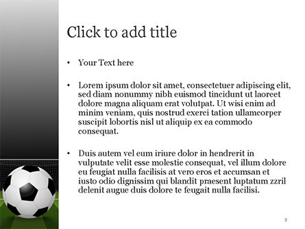 Modèle PowerPoint de ballon de soccer sur une marque de onze mètres, Diapositive 3, 14825, Sport — PoweredTemplate.com