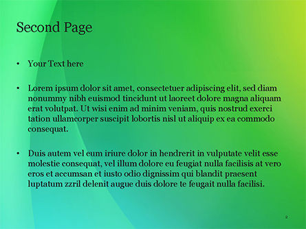 파워포인트 템플릿 - 녹색과 노란색 추상화, 슬라이드 2, 14828, 추상/직물 — PoweredTemplate.com