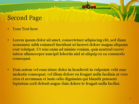 Idyllic Farm Landscape PowerPoint Template, Slide 2, 14834, Agriculture — PoweredTemplate.com