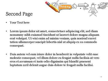 파워포인트 템플릿 - 창의적인 사고 방식 두들 스, 슬라이드 2, 14842, 비즈니스 콘셉트 — PoweredTemplate.com