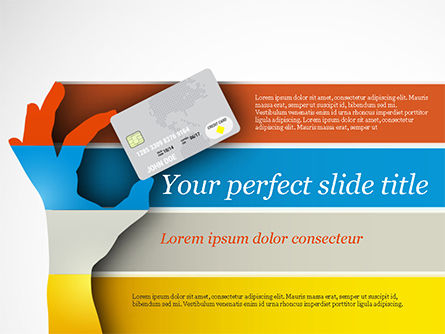 Credit Card Infographic PowerPoint Template, PowerPoint Template, 14844, 3D — PoweredTemplate.com