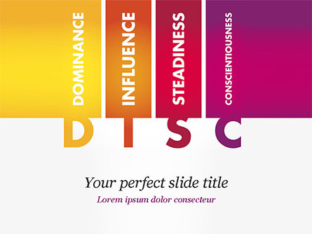 DISC Personality PowerPoint Template, PowerPoint Template, 14846, Consulting — PoweredTemplate.com