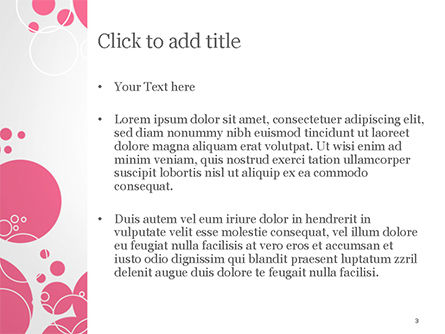 Modello PowerPoint - Bolle rosa e cerchi sfondo, Slide 3, 14850, Carriere/Industria — PoweredTemplate.com