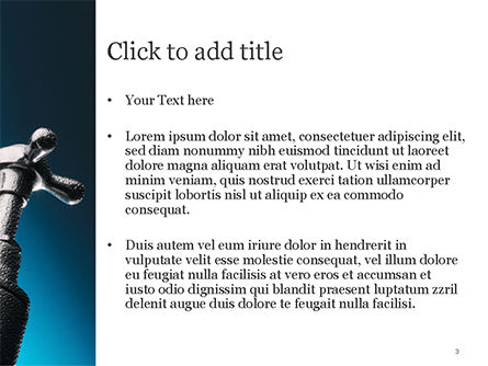 Modèle PowerPoint de robinet d'eau froide, Diapositive 3, 14860, Services / Industriel — PoweredTemplate.com