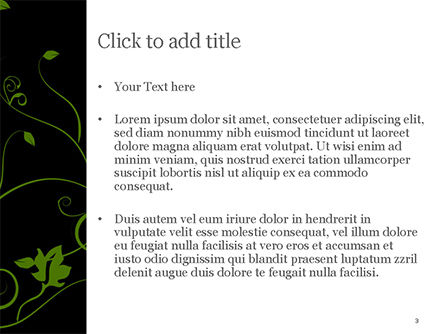 Plantilla de PowerPoint - marco verde florida, Diapositiva 3, 14861, Art & Entertainment — PoweredTemplate.com