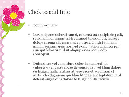 파워포인트 템플릿 - 귀여운 꽃 프레임, 슬라이드 3, 14866, 휴가/특별 행사 — PoweredTemplate.com
