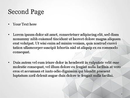 Lichtgrijze Driehoekige Polygonen PowerPoint Template, Dia 2, 14869, Technologie en Wetenschap — PoweredTemplate.com