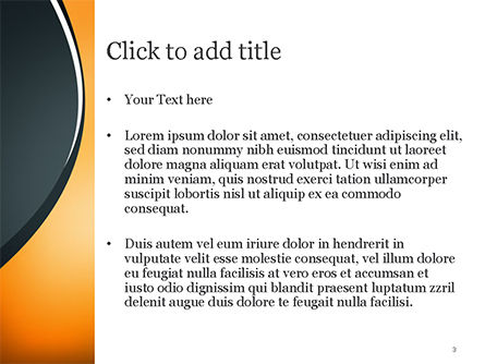 黒とオレンジの抽象的な背景 - PowerPointテンプレート, スライド 3, 14878, 抽象／テクスチャ — PoweredTemplate.com