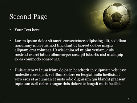 Soccer Ball PowerPoint Template, Slide 2, 14884, Sports — PoweredTemplate.com