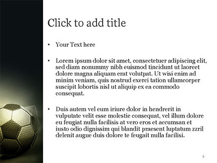 Soccer Ball PowerPoint Template, Slide 3, 14884, Sports — PoweredTemplate.com
