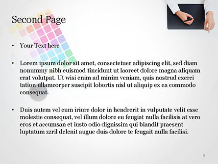 Modello PowerPoint - Graphic designer al lavoro, Slide 2, 14893, Carriere/Industria — PoweredTemplate.com