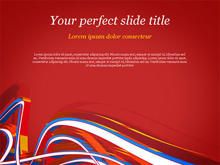 Modello PowerPoint - Flusso di linee astratte arcobaleno, Gratis Modello PowerPoint, 14896, Astratto/Texture — PoweredTemplate.com