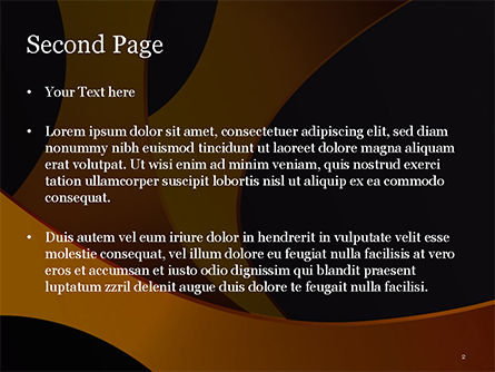 Oranje En Zwarte Abstractie PowerPoint Template, Dia 2, 14899, Abstract/Textuur — PoweredTemplate.com