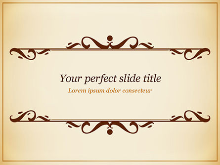 Modello PowerPoint - Cornice di calligrafia, Gratis Modello PowerPoint, 14901, Astratto/Texture — PoweredTemplate.com