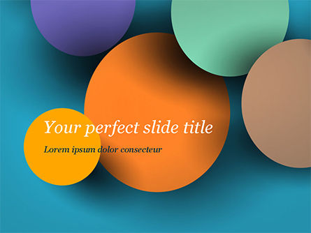 Plantilla de PowerPoint - círculos de papel colorido, Plantilla de PowerPoint, 14910, Abstracto / Texturas — PoweredTemplate.com