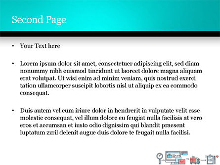 Templat PowerPoint Konsep Commerce Dalam Desain Datar, Slide 2, 14916, Karier/Industri — PoweredTemplate.com