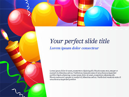 Happy Birthday Card Design PowerPoint Template, PowerPoint Template, 14918, Holiday/Special Occasion — PoweredTemplate.com
