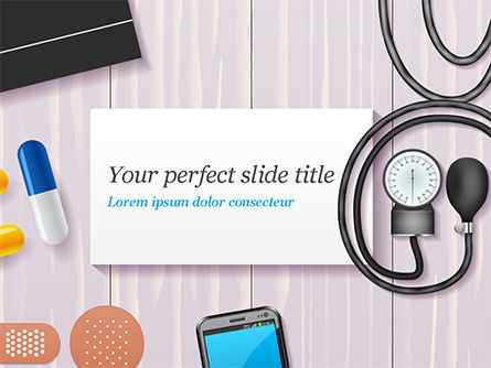 Medical Stuff PowerPoint Template, PowerPoint Template, 14921, Medical — PoweredTemplate.com