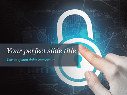 Crypto-Padlock PowerPoint Template, PowerPoint Template, 14922, Technology and Science — PoweredTemplate.com