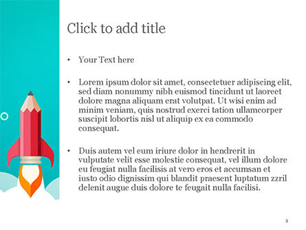 Modèle PowerPoint de décollage de fusée au crayon, Diapositive 3, 14933, Concepts commerciaux — PoweredTemplate.com