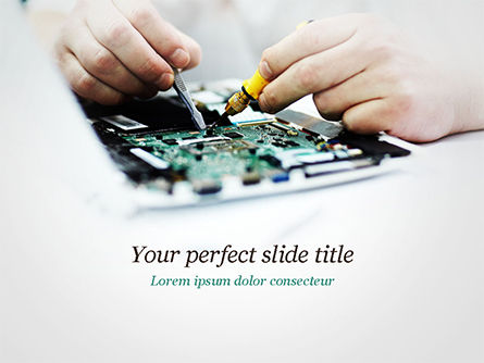 Computer Repair Services PowerPoint Template, 14937, Careers/Industry — PoweredTemplate.com