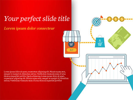 E-commerce und marketing PowerPoint Vorlage, PowerPoint-Vorlage, 14939, Karriere/Industrie — PoweredTemplate.com