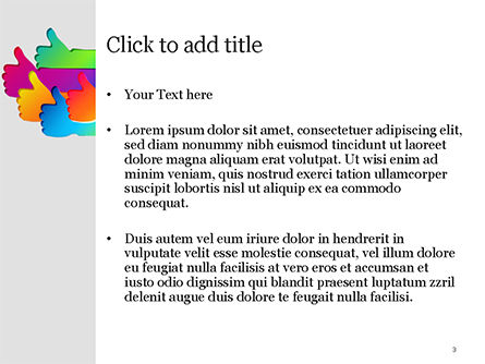 Modèle PowerPoint de pouce symbole, Diapositive 3, 14943, Concepts commerciaux — PoweredTemplate.com