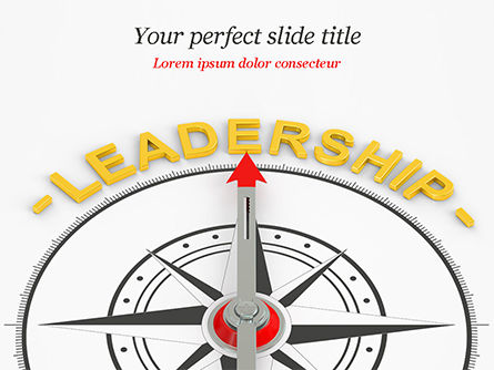 Modello PowerPoint - Concetto di bussola di leadership, Modello PowerPoint, 14947, 3D — PoweredTemplate.com