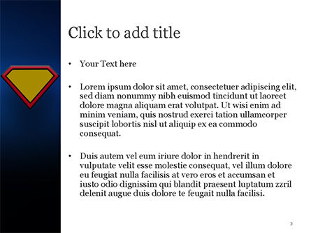 Modèle PowerPoint de cadre de signe de superman, Diapositive 3, 14958, Abstrait / Textures — PoweredTemplate.com