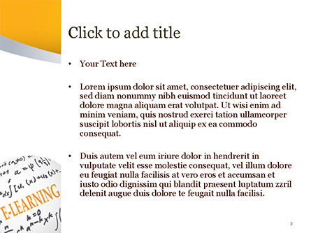 Modèle PowerPoint de mot d'apprentissage en ligne avec des formules, Diapositive 3, 14959, Education & Training — PoweredTemplate.com