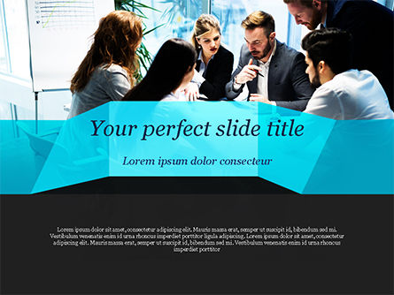 小组一起工作的商务人士PowerPoint模板, 14960, 商业 — PoweredTemplate.com
