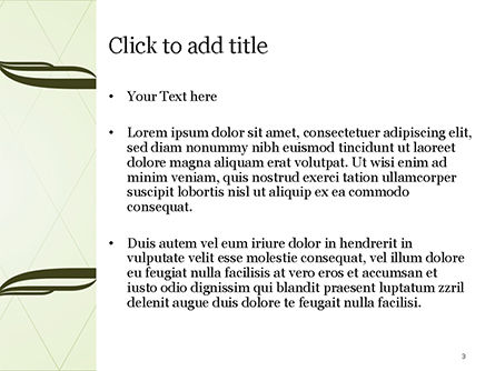 Green Vintage Frame PowerPoint Template, Slide 3, 14961, Abstract/Textures — PoweredTemplate.com