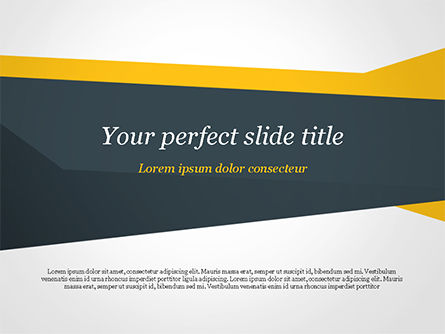 黄色和深灰色的抽象PowerPoint模板, 免费 PowerPoint模板, 14967, 抽象/纹理 — PoweredTemplate.com