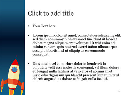 Cartoon Flying Rocket PowerPoint Template, Slide 3, 14970, Business Concepts — PoweredTemplate.com