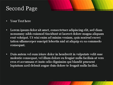 Modelo do PowerPoint - semicírculos de gradiente brilhante, Deslizar 2, 14972, Abstrato/Texturas — PoweredTemplate.com