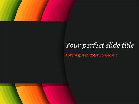Plantilla de PowerPoint - semicírculos de gradiente brillante, Plantilla de PowerPoint, 14972, Abstracto / Texturas — PoweredTemplate.com