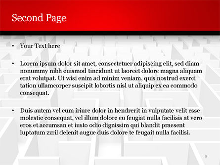Modello PowerPoint - Uomo d'affari fissando labirinto infinito, Slide 2, 14978, Concetti del Lavoro — PoweredTemplate.com