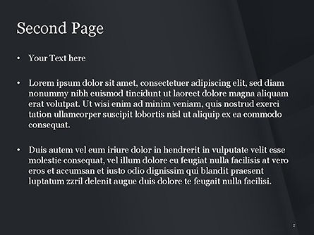 抽象的な黒の折り紙紙 - PowerPointテンプレート, スライド 2, 14980, 抽象／テクスチャ — PoweredTemplate.com