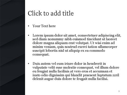 抽象的な黒の折り紙紙 - PowerPointテンプレート, スライド 3, 14980, 抽象／テクスチャ — PoweredTemplate.com