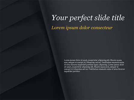 抽象的な黒の折り紙紙 - PowerPointテンプレート, 無料 PowerPointテンプレート, 14980, 抽象／テクスチャ — PoweredTemplate.com