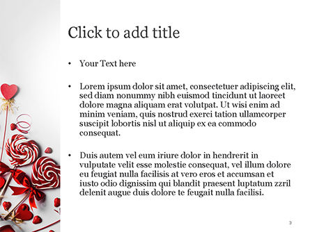 Modèle PowerPoint de sucettes en forme de coeur, Diapositive 3, 14981, Fêtes / Grandes occasions — PoweredTemplate.com