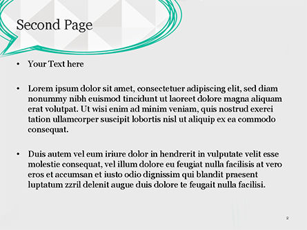 Templat PowerPoint Berlatar Belakang Abstrak Dengan Gelembung Bicara, Slide 2, 14985, Abstrak/Tekstur — PoweredTemplate.com
