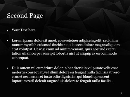 Dunkle abstrakte geometrische dreiecke PowerPoint Vorlage, Folie 2, 14991, Abstrakt/Texturen — PoweredTemplate.com