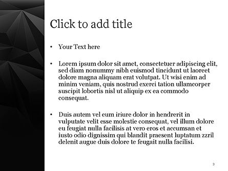 Dunkle abstrakte geometrische dreiecke PowerPoint Vorlage, Folie 3, 14991, Abstrakt/Texturen — PoweredTemplate.com