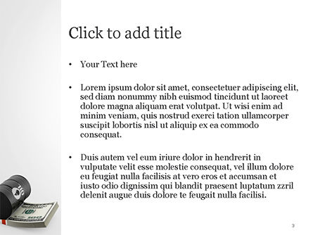 Templat PowerPoint Barel Minyak Di Pak Dolar, Slide 3, 14993, Karier/Industri — PoweredTemplate.com