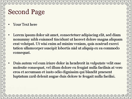 Vintage Certificate PowerPoint Template, Slide 2, 15002, Abstract/Textures — PoweredTemplate.com